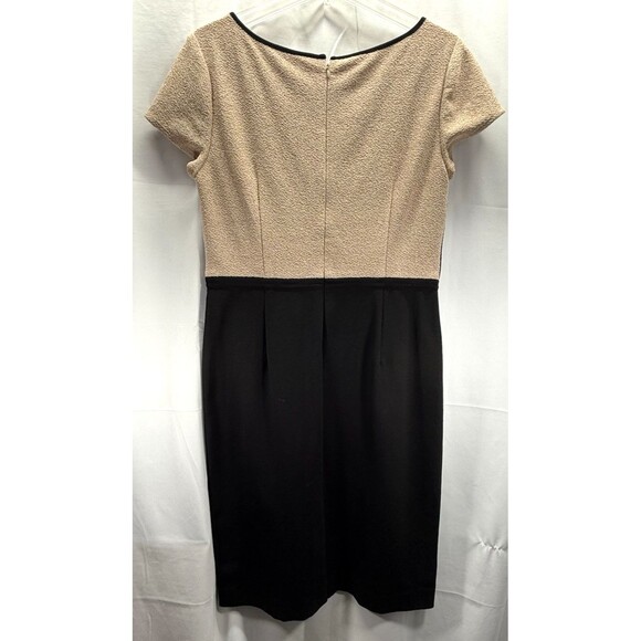 Ann Taylor Colorblock Beige Black Womans Dress Size 10 - Picture 5 of 10